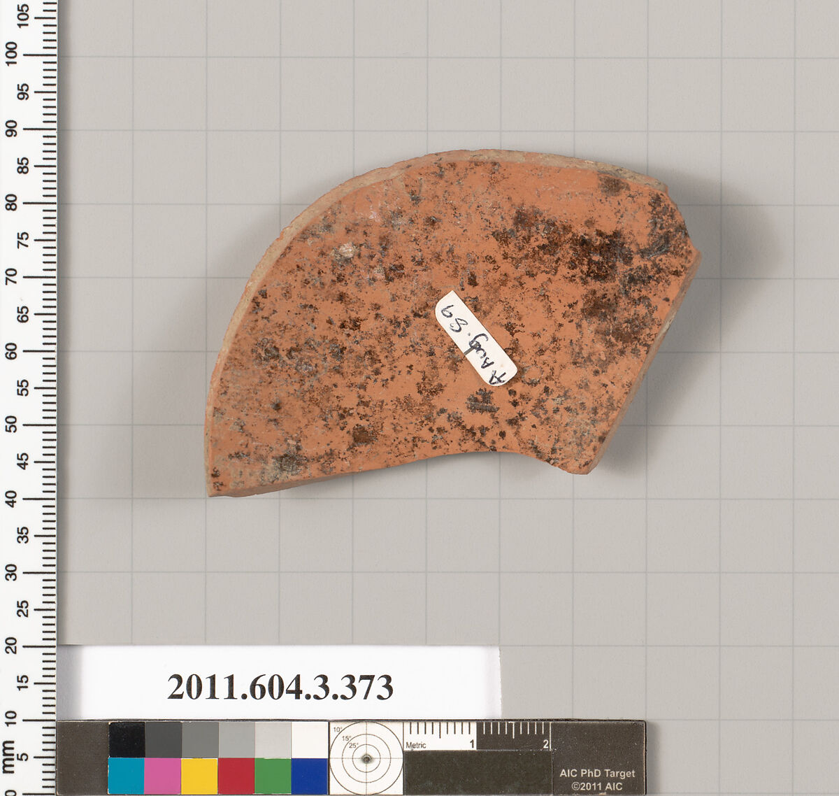 Terracotta fragment of a neck-amphora (jar), Terracotta, Greek, Attic