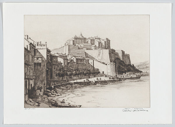 Calvi, Corsica, Philip H. Giddens (American, Cuthbert, Georgia 1898–1974 Miami, Florida), Drypoint 