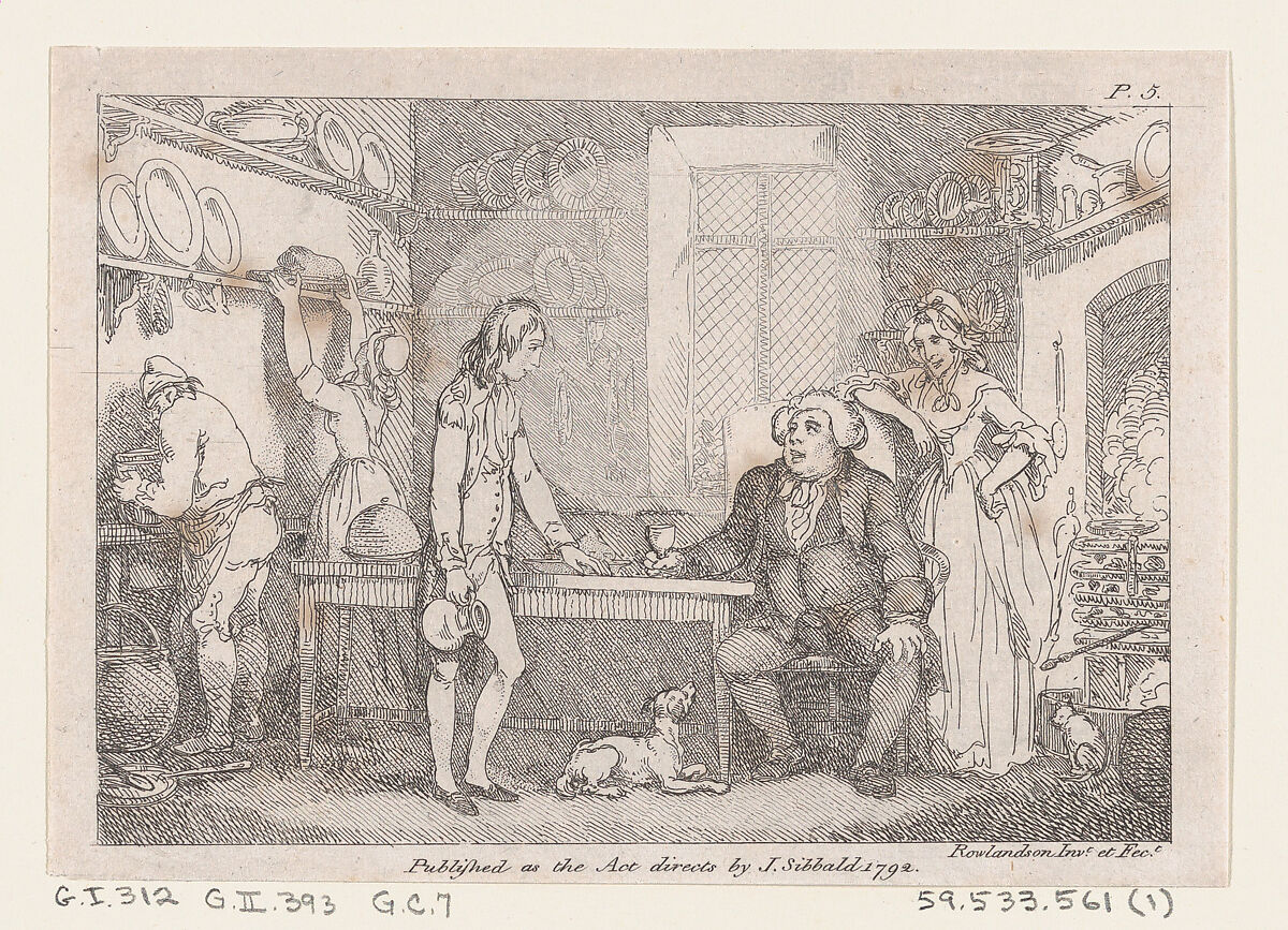 Young Adams Catechised by Parson Adams, from "The Adventures of Joseph Andrews, and his friend Mr. Abraham Adams", Thomas Rowlandson (British, London 1757–1827 London), Etching 
