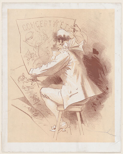 Summer Concert, Jules Chéret (French, Paris 1836–1932 Nice), Color lithograph 