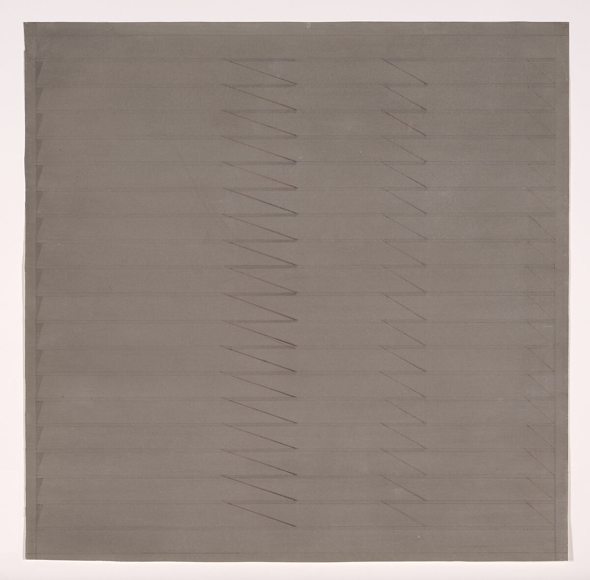 Untitled, Nasreen Mohamedi (Indian, 1937–1990), Ink and graphite and watercolor on paper 