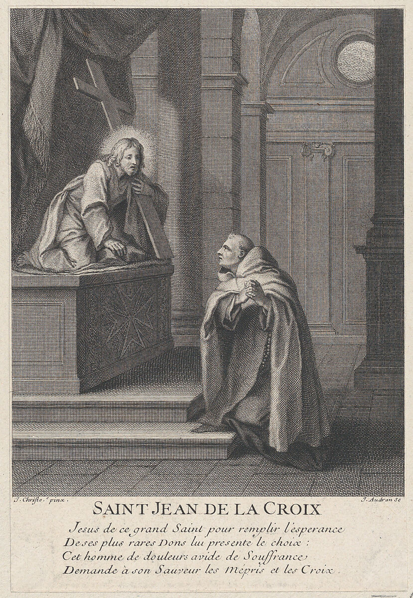 St John of the Cross, Jean Audran (French, Lyons 1667–1756 Paris), Etching and engraving 