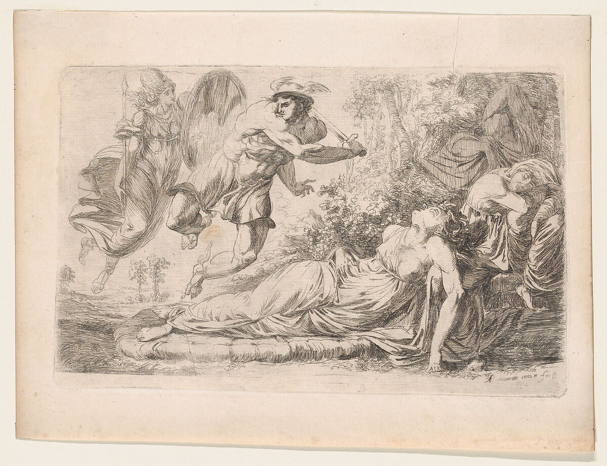 Perseus and the Sleeping Medusa, Alexander Runciman  British, Scottish, Etching
