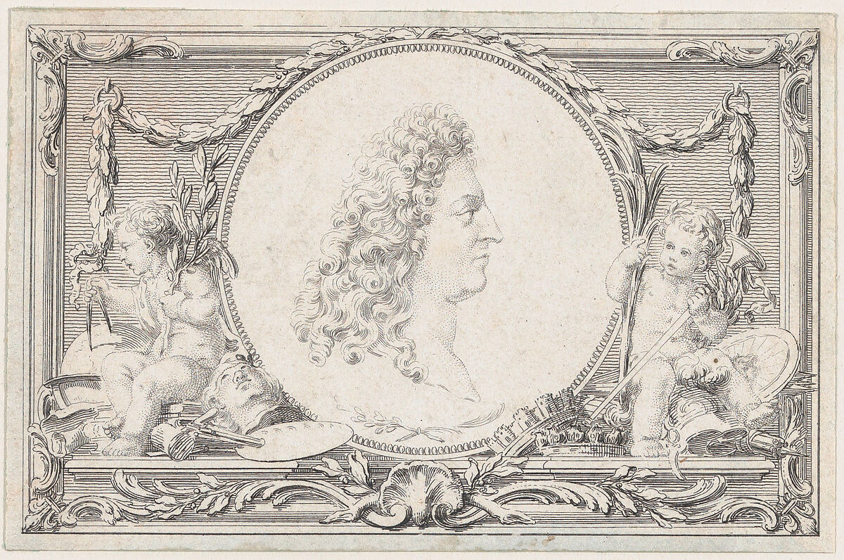Portrait of Louis XIV, Pierre Philippe Choffard (French, Paris 1730–1809 Paris), Etching with stipple; second state 
