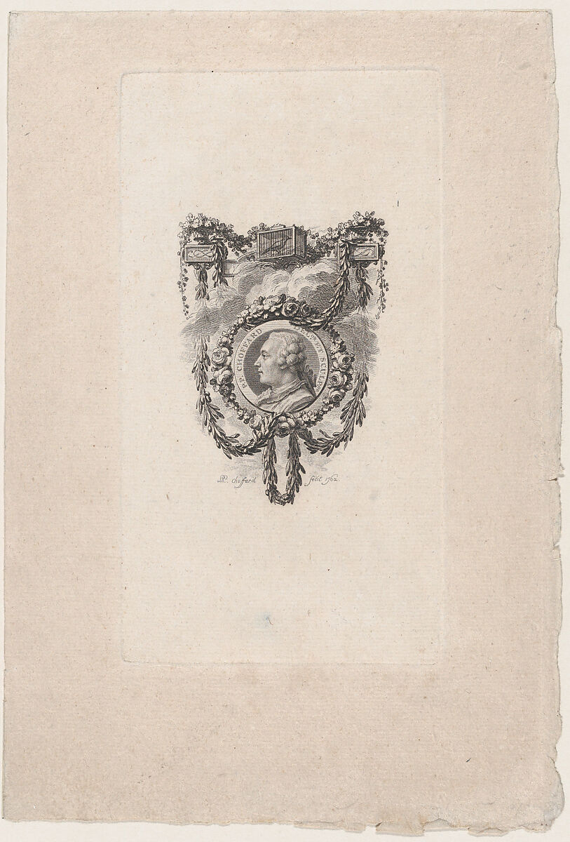 Self-portrait, Pierre Philippe Choffard (French, Paris 1730–1809 Paris), Etching with stipple 