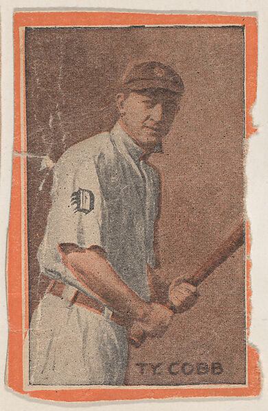 Ty. Cobb, from the Baseball Players set (W500) (Orange Borders), Commercial color photolithograph 