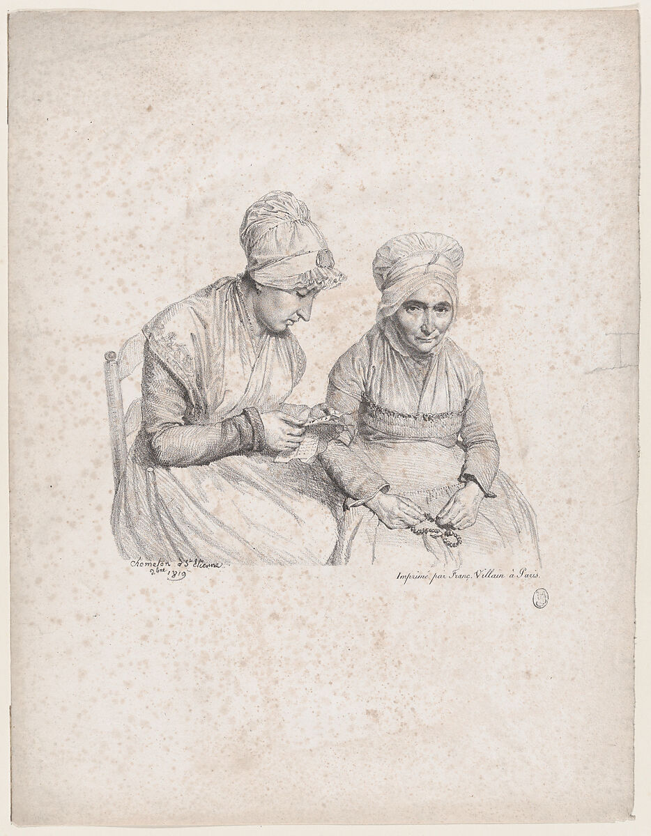 The Letter, Jean-Baptiste Chometon (French, Lyon 1789–1832 Lyon), Lithograph 