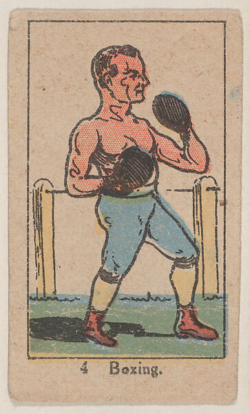 Boxing #4 from the Sports Drawings series (W542), Commercial color lithograph reproducing drawing 