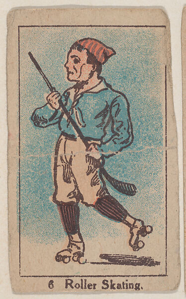 Roller Skating #6 from the Sports Drawings series (W542), Commercial color lithograph reproducing drawing 