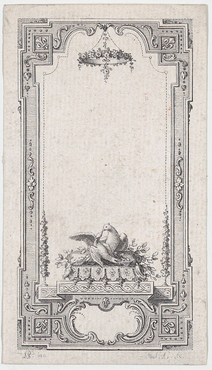 Frontispiece, from Bussy-Rabutin's 'Histoire amoureuse des Gaules', Pierre Philippe Choffard (French, Paris 1730–1809 Paris), Etching and engraving 