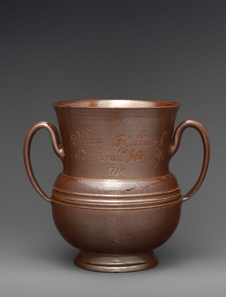 Loving cup, Salt-glazed earthenware, British, Nottingham (Derbyshire) 