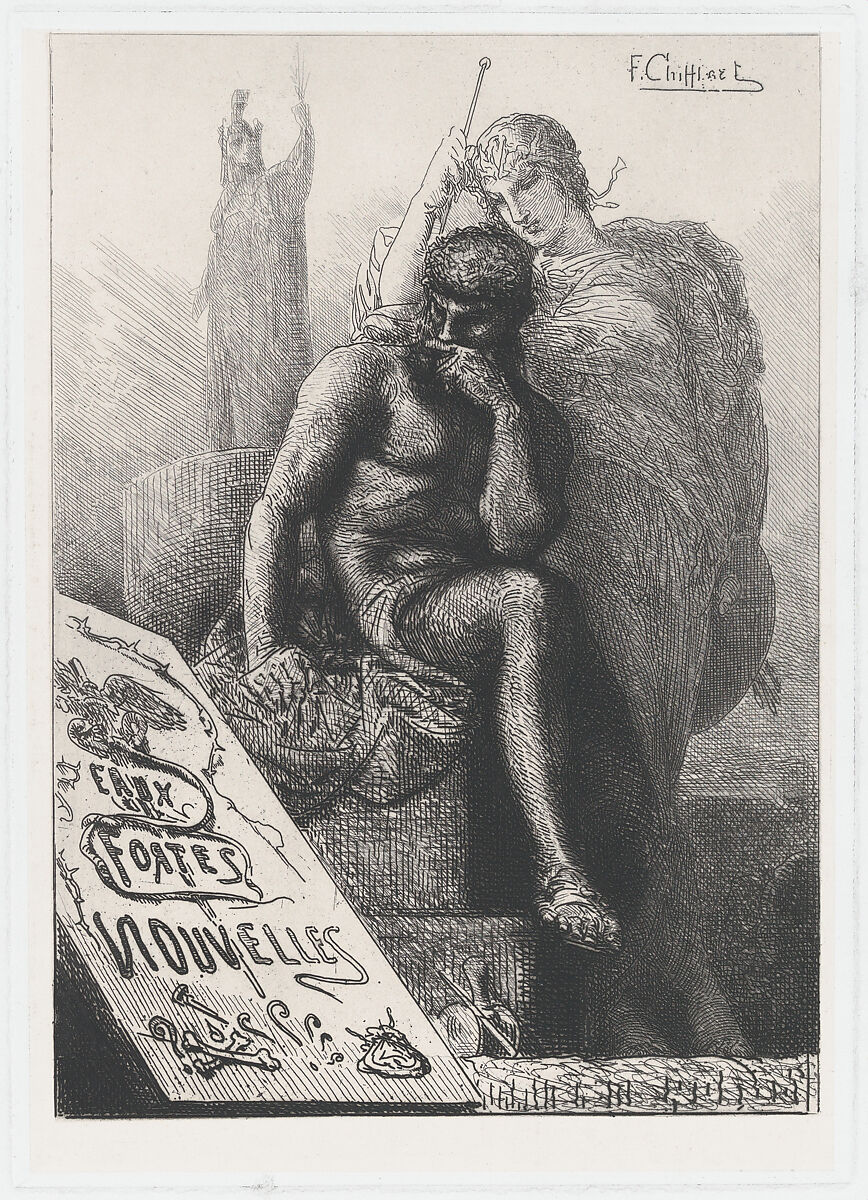 Eaux Fortes Nouvelles, François-Nicolas Chifflart (French, Saint-Omer 1825–1901 Paris), Etching on chine collé 