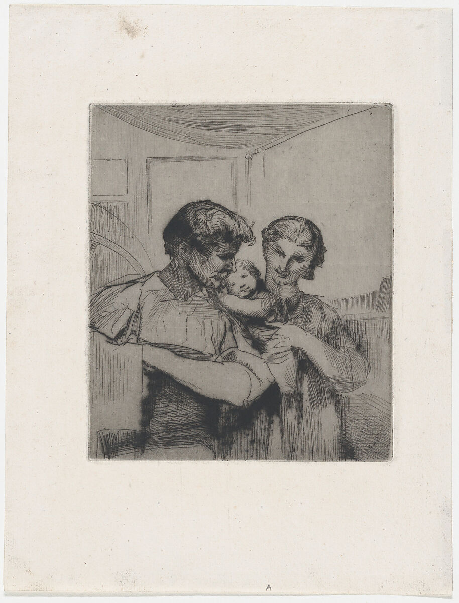 Famille, François-Nicolas Chifflart (French, Saint-Omer 1825–1901 Paris), Etching 