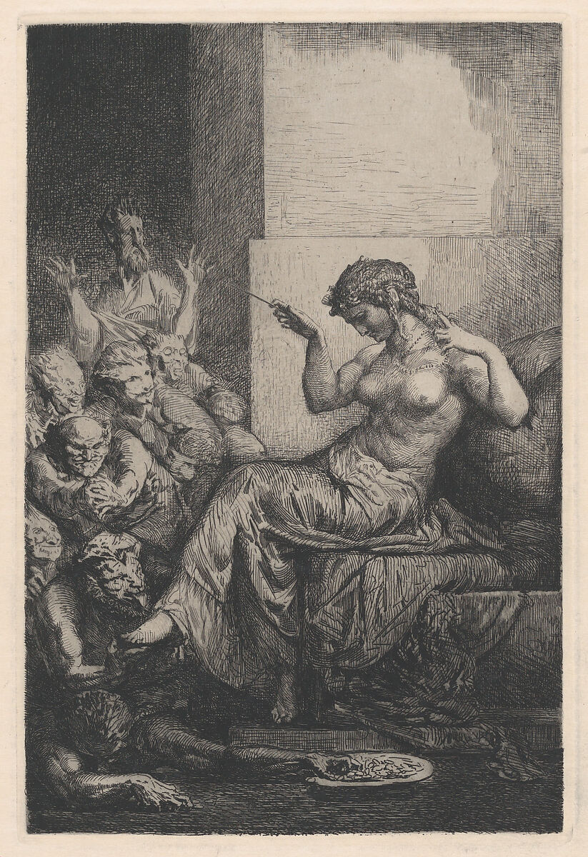 Allegorie, François-Nicolas Chifflart (French, Saint-Omer 1825–1901 Paris), Etching 