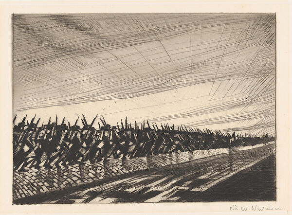 Column on the March, Christopher Richard Wynne Nevinson  British, Drypoint