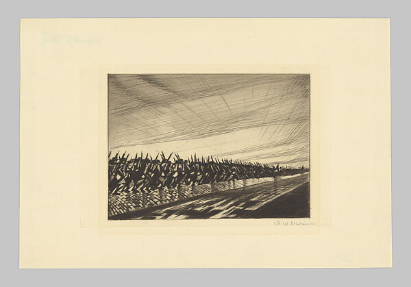 Column on the March, Christopher Richard Wynne Nevinson (British, London 1889–1946 London), Drypoint