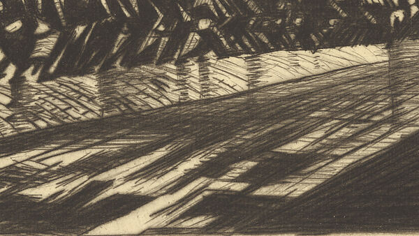 Column on the March, Christopher Richard Wynne Nevinson (British, London 1889–1946 London), Drypoint