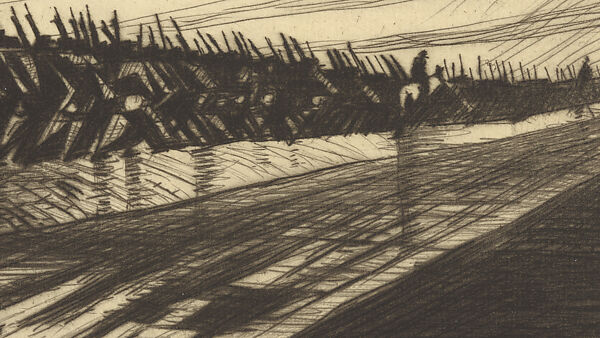 Column on the March, Christopher Richard Wynne Nevinson (British, London 1889–1946 London), Drypoint