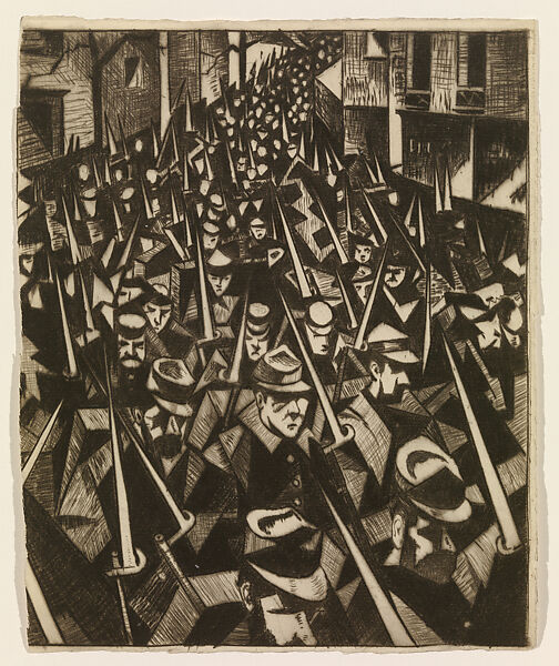 A  Dawn 1914, Christopher Richard Wynne Nevinson (British, London 1889–1946 London), Drypoint