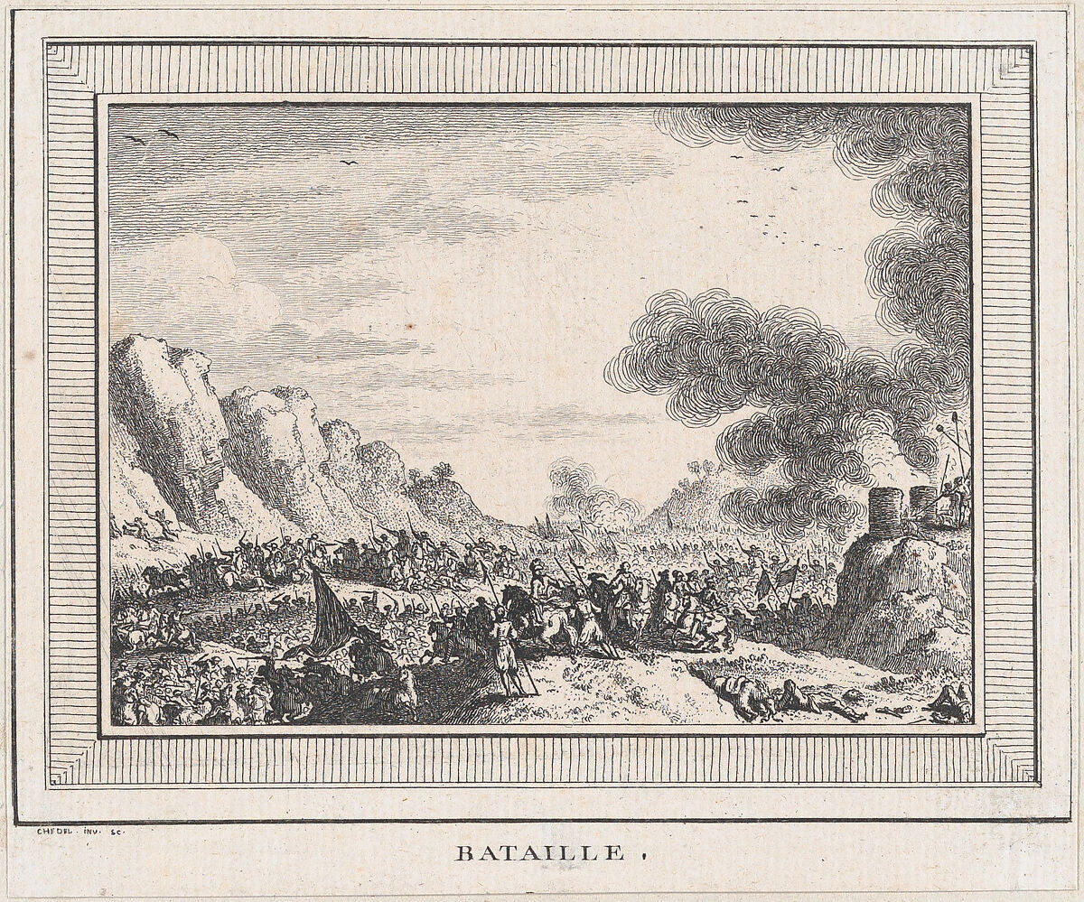 Bataille, Quentin Pierre Chedel (French, Châlons-en-Champagne 1705–1763 Châlons-en-Champagne), Etching 