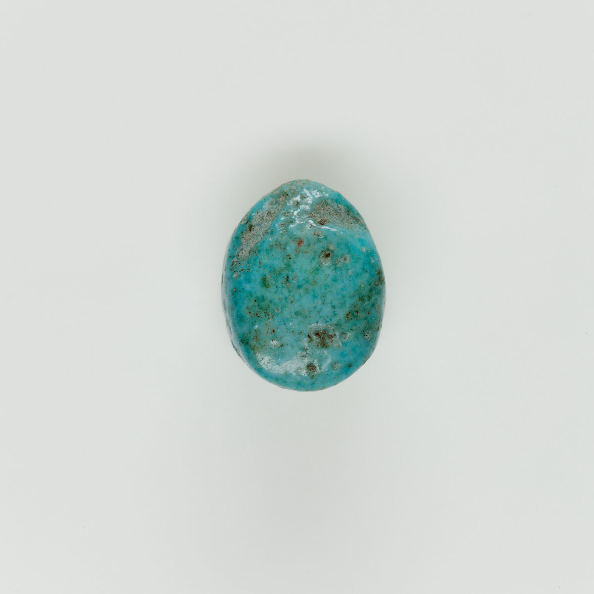 Uninscribed Scaraboid Bead, Faience 