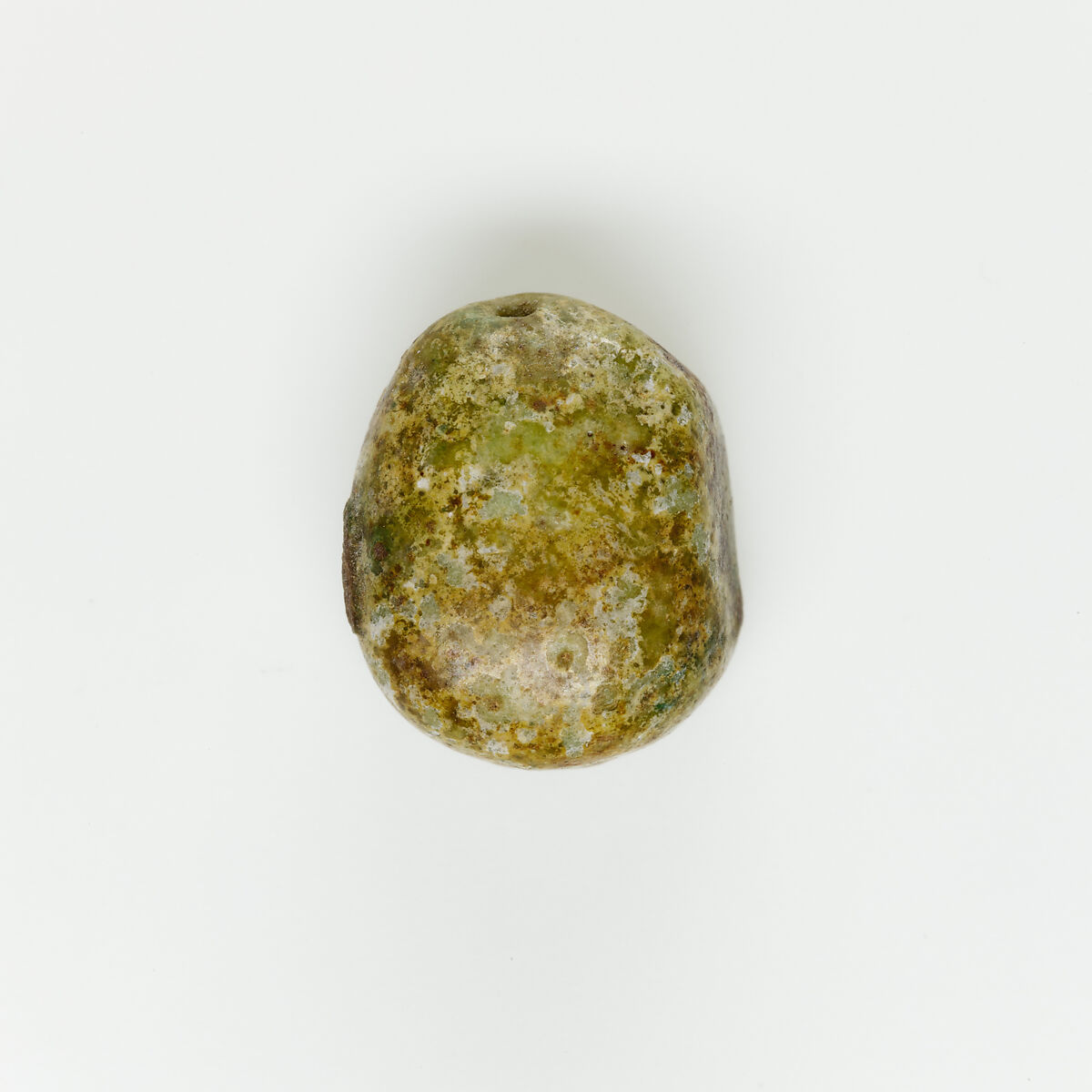 Uninscribed Scaraboid Bead, Faience 