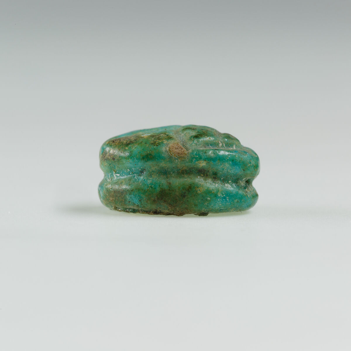 Uninscribed Scarab Bead, Faience