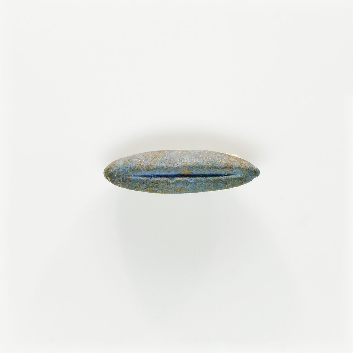 Bead in the Form of a Date (?), Egyptian blue 