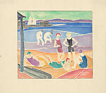 Sand Fleas, B. J. O. Nordfeldt (American (born Sweden), Tullstorp 1878–1955 Henderson, Texas), Color woodcut