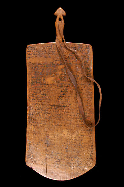 Qur’anic Board or Asselloum (Tamacheq), Wood, ink, leather 