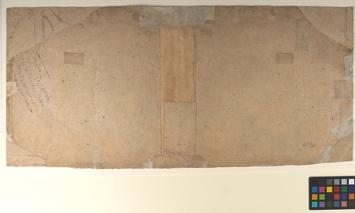 Elephants in Combat, Charcoal on paper, India (Rajasthan, Kotah)