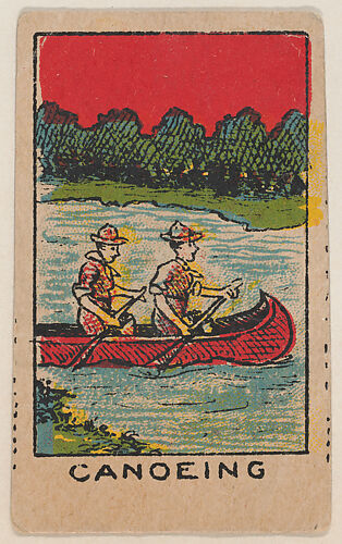 Canoeing trade card (W500)