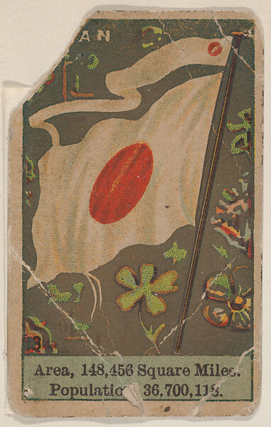 Japan Flag trade card (W500), Commercial color lithograph 