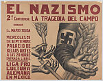 A poster advertising a meeting in Mexico City supported by the Liga Pro-cultura Alemana