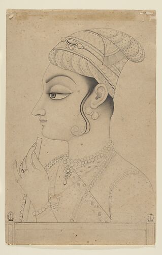 Woman Holding a Flute and Dressed as Krishna