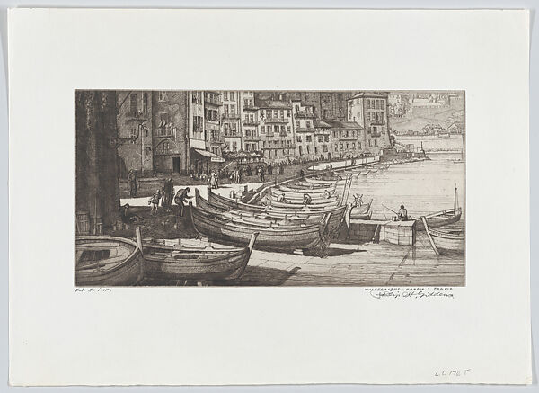 Villefranche Harbor, France, Philip H. Giddens (American, Cuthbert, Georgia 1898–1974 Miami, Florida), Drypoint 