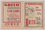 Broadside comprising four pages printed on both sides and published by the newspaper 'Grito' celebrating the work President Lázaro Cárdenas did to stop the foreign petroleum companies exploiting Mexcian resources