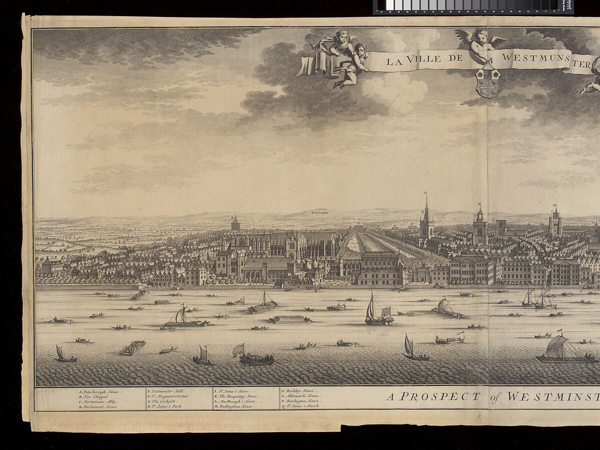A Prospect of Westminster & A Prospect of the City of London, Johannes Kip (Dutch, Amsterdam before 1653–1721? London), Two engravings, printed from two plates