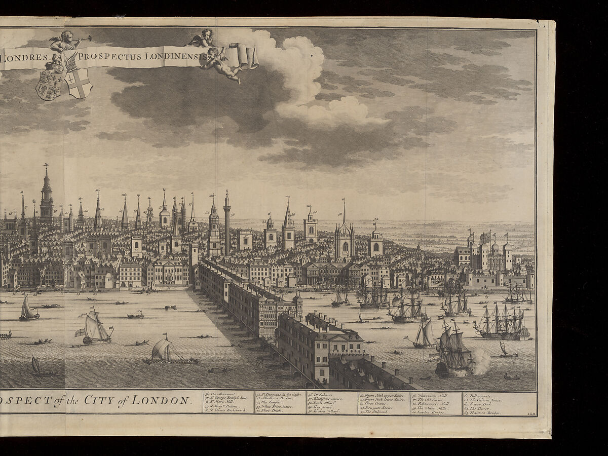 A Prospect of Westminster & A Prospect of the City of London, Johannes Kip (Dutch, Amsterdam before 1653–1721? London), Two engravings, printed from two plates