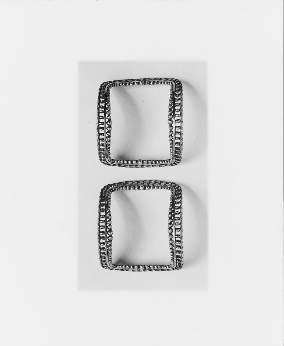 Shoe Buckle, Silver, American 