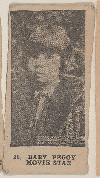 Baby Peggy, Movie Star, strip card (W511), Commercial photolithograph 