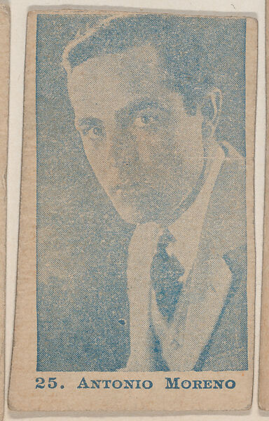 Antonio Moreno blue-toned strip card (W511), Commercial photolithograph 