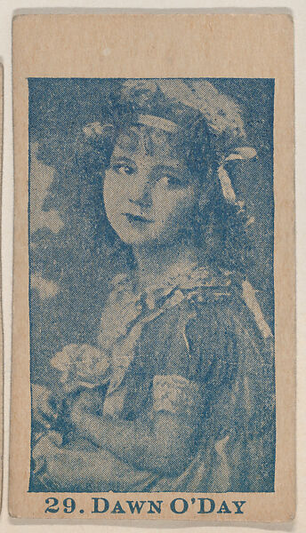 Dawn O'Day blue-toned strip cards (W511), Commercial photolithograph 