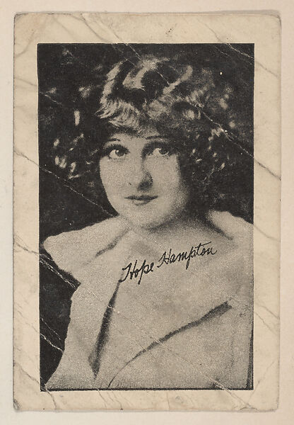 Hope Hampton Movie Star trading card (W500), Commercial photolithograph 