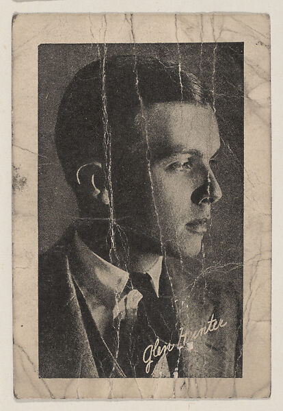 Glenn Hunter Movie Star trading card (W500), Commercial photolithograph 