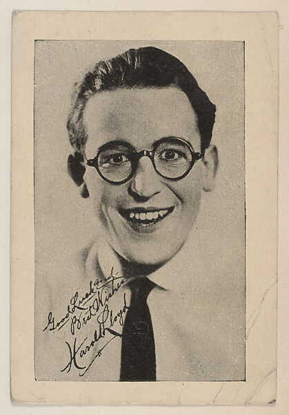 Harold Lloyd Movie Star trading card (W500), Commercial photolithograph 