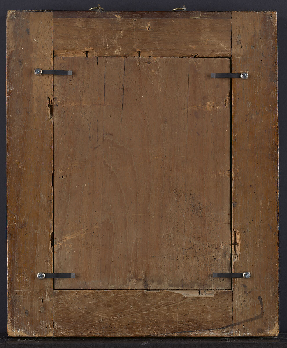 The Virgin of Carmen and the Souls of Purgatory with St. Joseph and the Prophet Elijah, Juan Francisco de Aguilera (active Mexico, first third 18th century), Oil and gold on copper; Frame: ebony, tortoise shell, and silver, Mexican