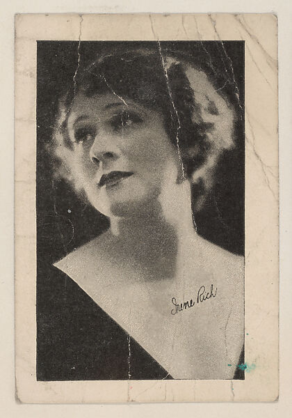 Irene Rich Movie Star trading card (W500), Commercial photolithograph 