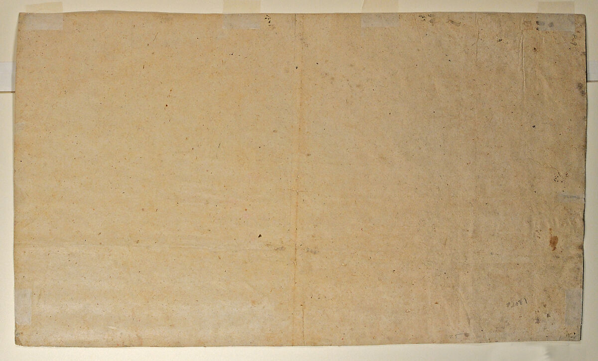 A Maharana and His Retinue Hunting Boar, Ink and wash on paper, Western India, Rajasthan, Udaipur