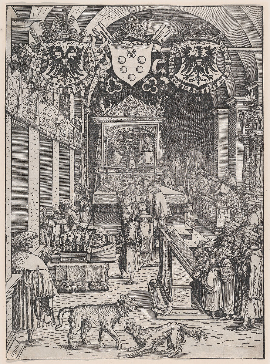 Maximilian I Hearing Mass, Hans Weiditz the Younger (German, Freiburg im Breisgau before 1500–ca. 1536 Strasbourg), Woodcut 
